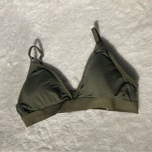 ICEBREAKER Merino 150 Siren Bra with Inserts Loden Green Size Medium
